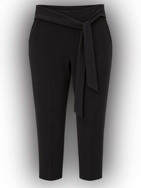 Jules & Leopold Black High-Rise Tie-Waist Skinny Pants